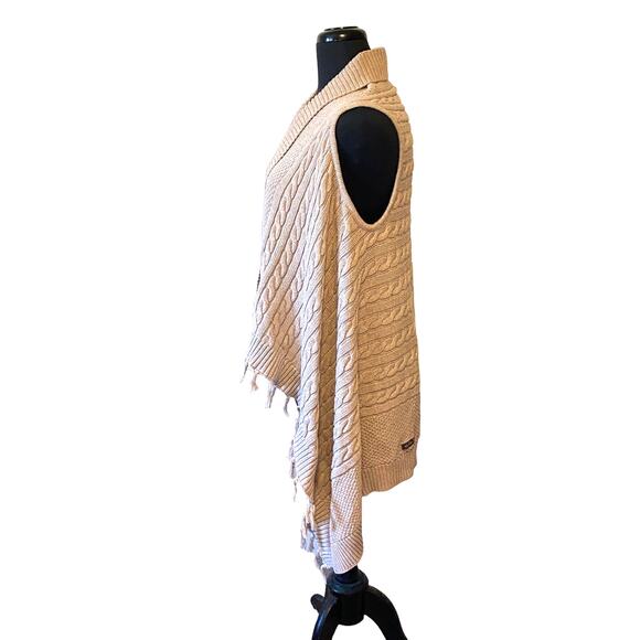 Matilda Jane Women's Mind's Eye Taupe Cable Knit Tasseled Cardigan Size Small - Picture 4 of 8